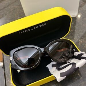 Marc Jacobs Tortoise Sunglasses with Yellow Case